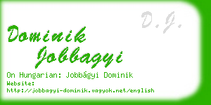 dominik jobbagyi business card
